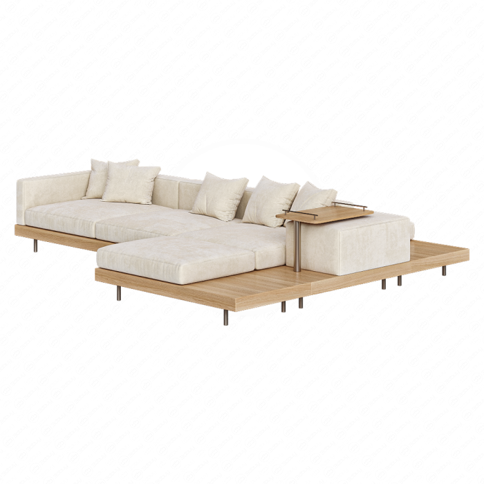 Диван угловой Japandi XXL Wooden Диван угловой Japandi XXL Wooden