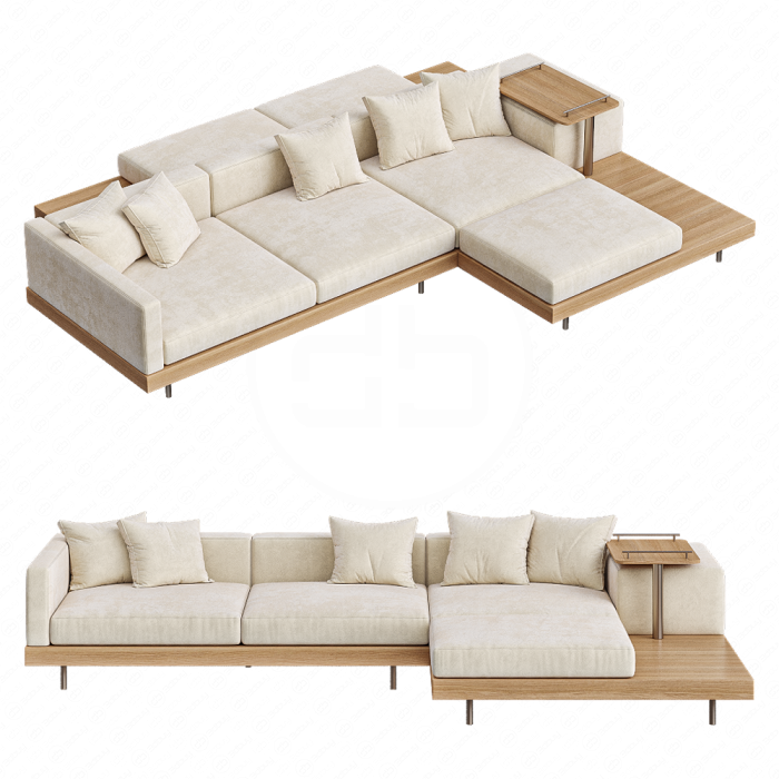 Диван угловой Japandi XXL Wooden Диван угловой Japandi XXL Wooden