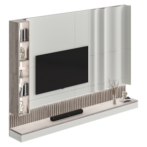 Ornate TV wall unit