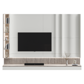Ornate TV wall unit