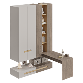 Wardrobe for a children's room with a workstation No. 2
