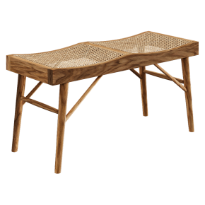 A wood and rattan bench from Zara Home.