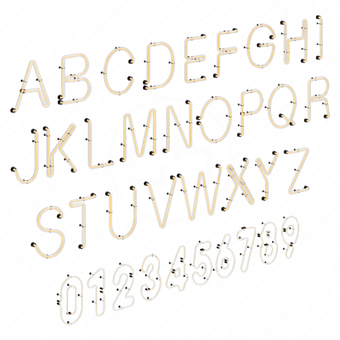 Неоновые буквы №3