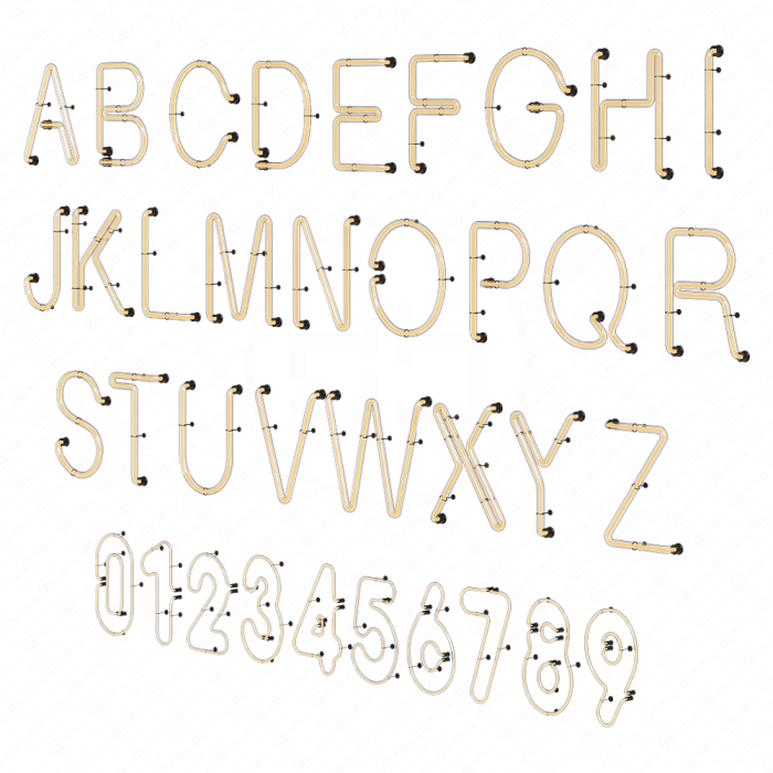 Неоновые буквы №3