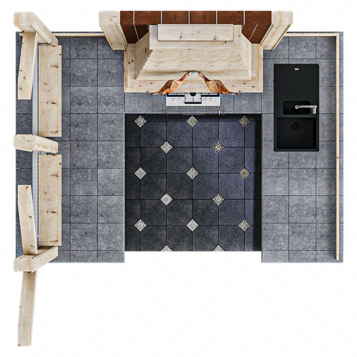 Мурованная уличная кухня Мурованная уличная кухня