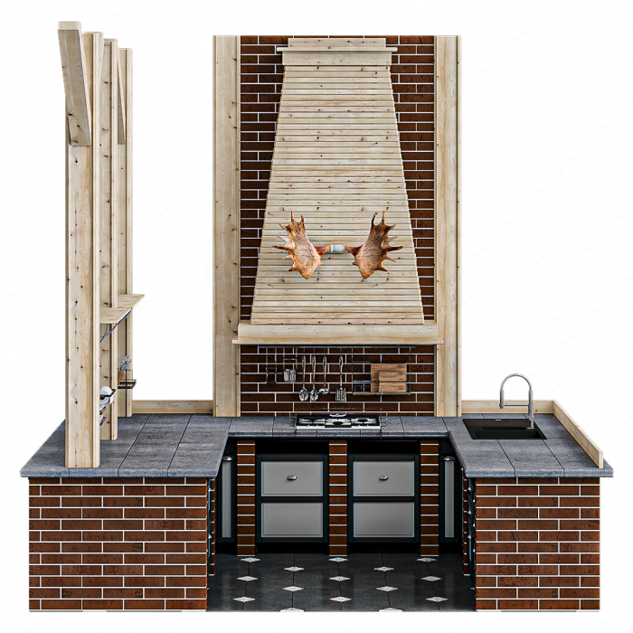 Мурованная уличная кухня Мурованная уличная кухня