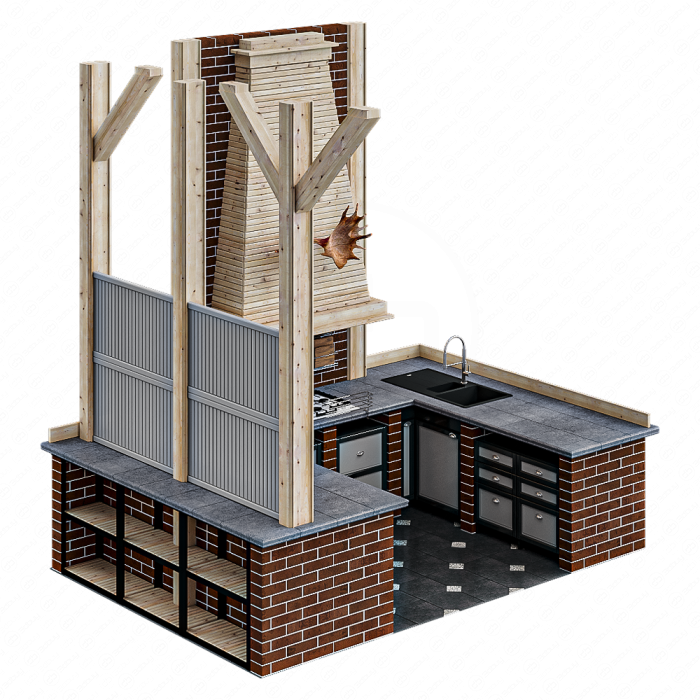 Мурованная уличная кухня Мурованная уличная кухня