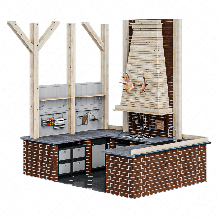 Мурованная уличная кухня Мурованная уличная кухня