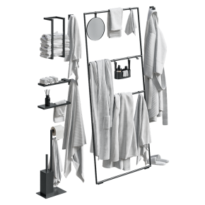 Decorative bathroom set with bathrobes