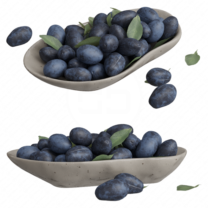 Сливы в тарелке