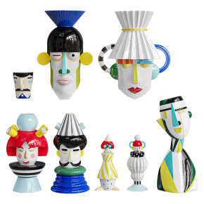 Doll-shaped vases