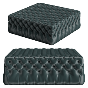 Pouf with carriage tufting.