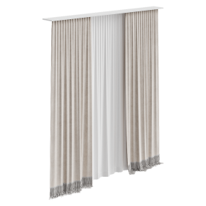 Шторы с бахромой бежевые