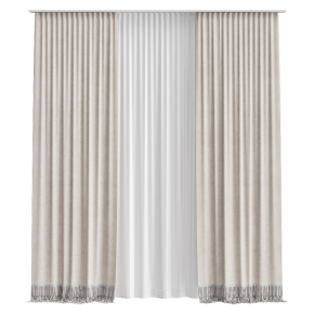 Шторы с бахромой бежевые