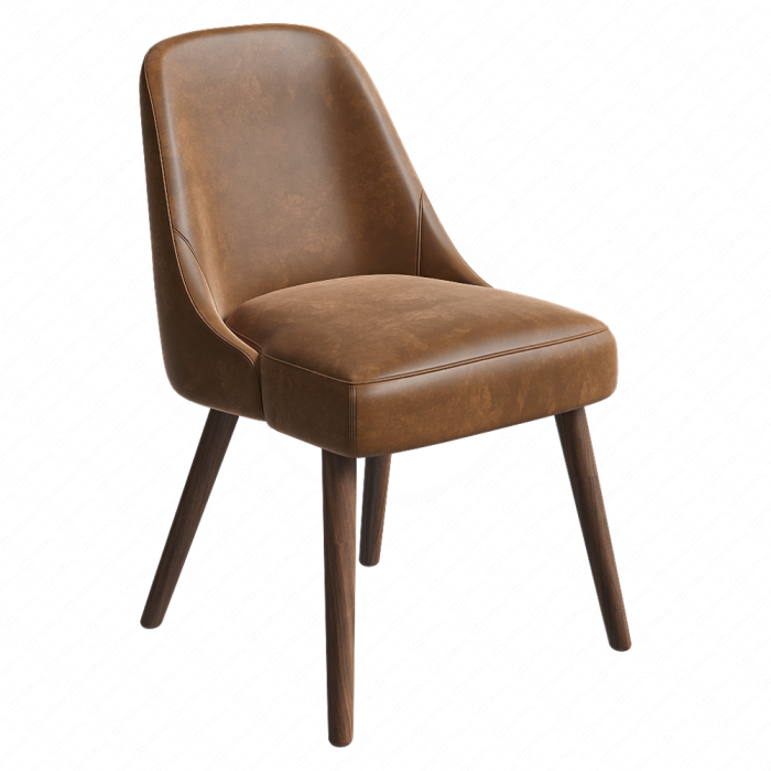 Кожаный стул Mid-Century West Elm