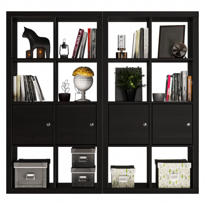 Стеллаж Kallaks с декором от Ikea