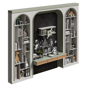 A children's room furniture set with a wardrobe.