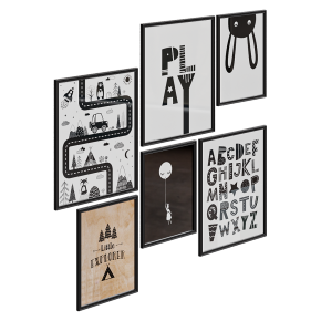Черно-белые картины в детскую Ikea Stuva