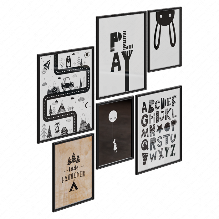Черно-белые картины в детскую Ikea Stuva
