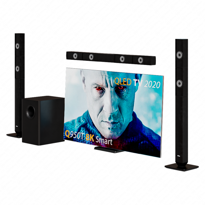 Телевизор с каунд-системой Samsung 85 Q950T 8K Smart QLED