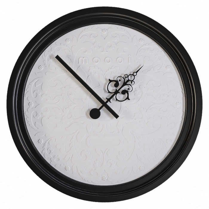 Белые настенные часы с тесненим от Moooi