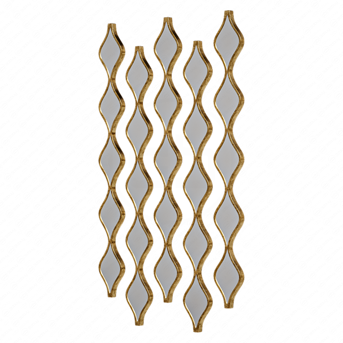 Настенные зеркальные панели Single Gold Teardrop