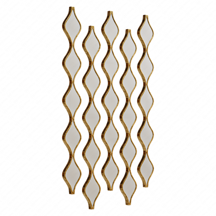 Настенные зеркальные панели Single Gold Teardrop