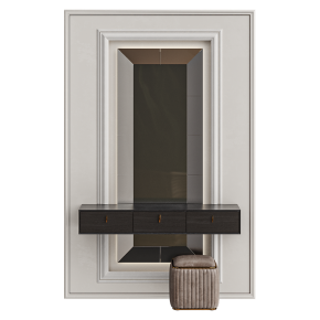 Чёрный туалетный столик ST