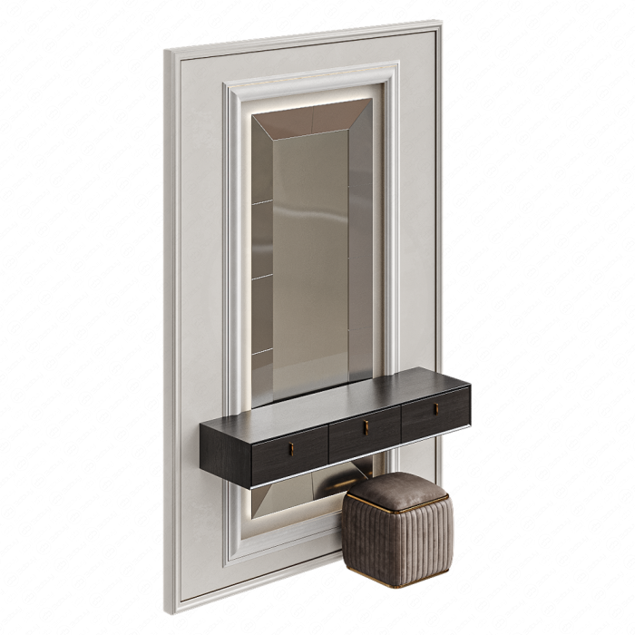 Чёрный туалетный столик ST