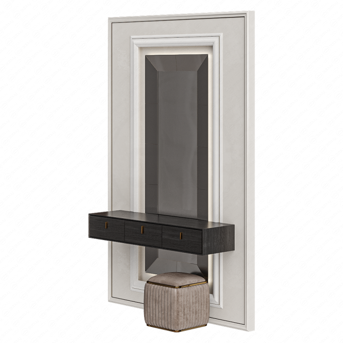 Чёрный туалетный столик ST