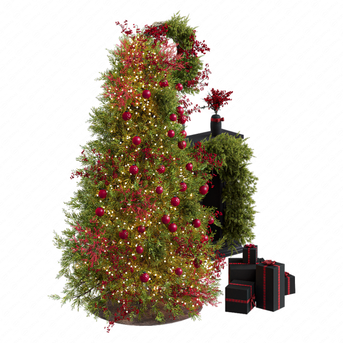 Новогодняя елка с камином №3