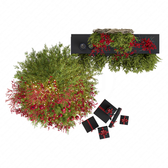 Новогодняя елка с камином №3