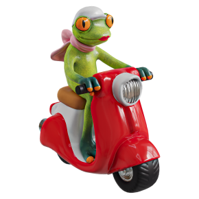 Figurine 'Frog on a Scooter'