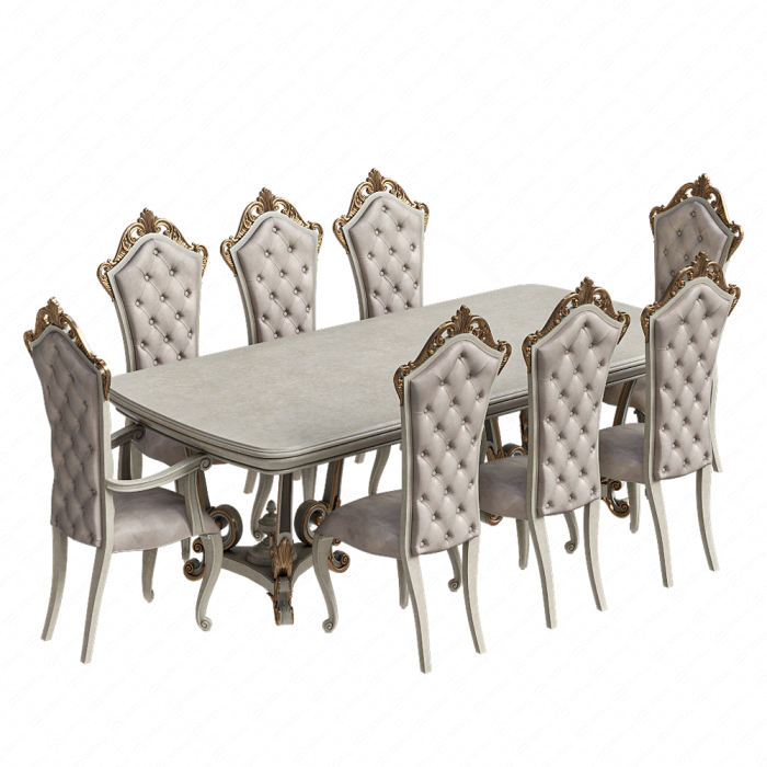Стол со стульями Baroque от Turri