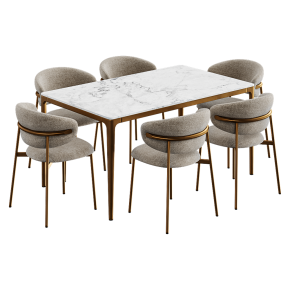 Canto dining table from West Elm and Oleandro chairs from Calligaris.