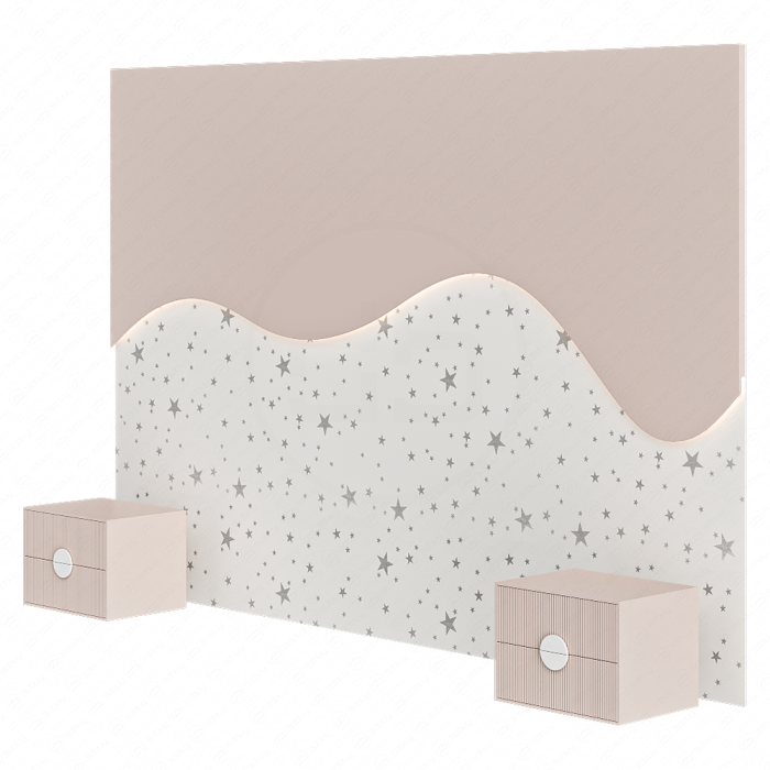 Изголовье кровати с 3D-панелью для детской