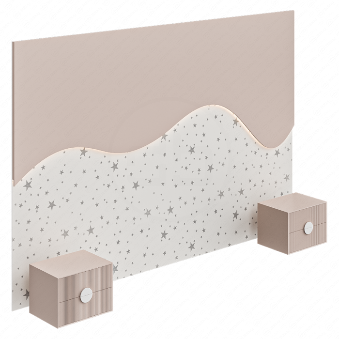 Изголовье кровати с 3D-панелью для детской