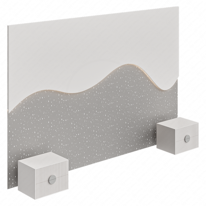 Изголовье кровати с 3D-панелью для детской