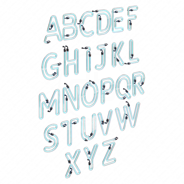 Неоновые буквы №2