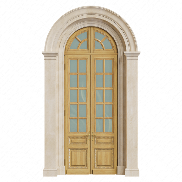 Двери арочные с порталом