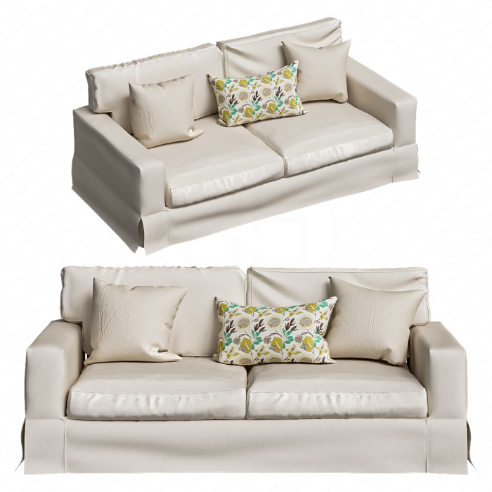 Диван раскладной Pottery barn белый