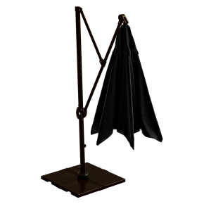 Outdoor umbrella black closed Pottery Barn