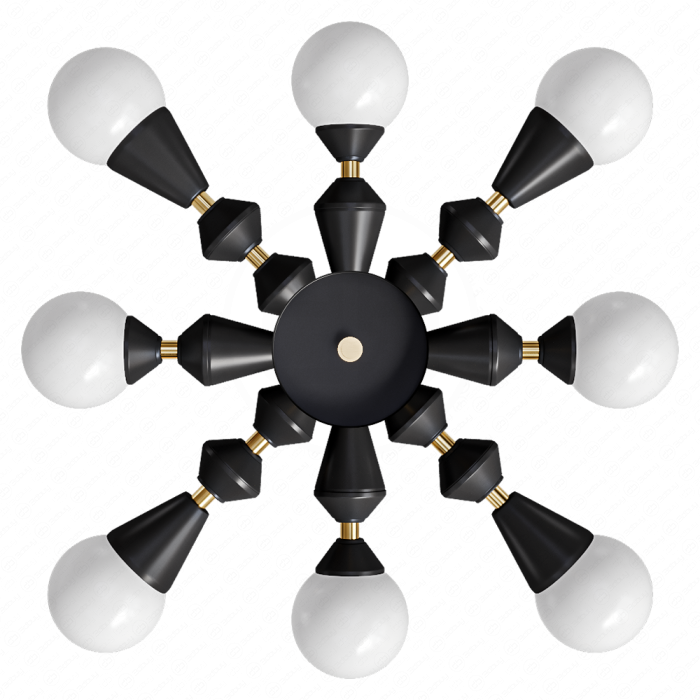 Люстра Stella dome chandelier V 6 black