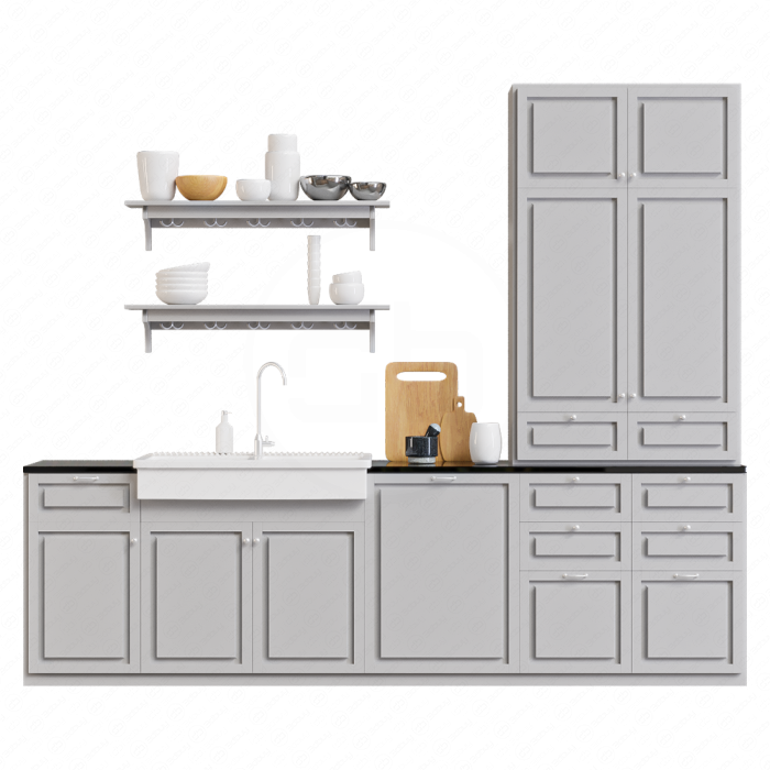 Кухня IKEA чёрно белая