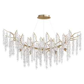 Crystal chandelier in a postmodern style.