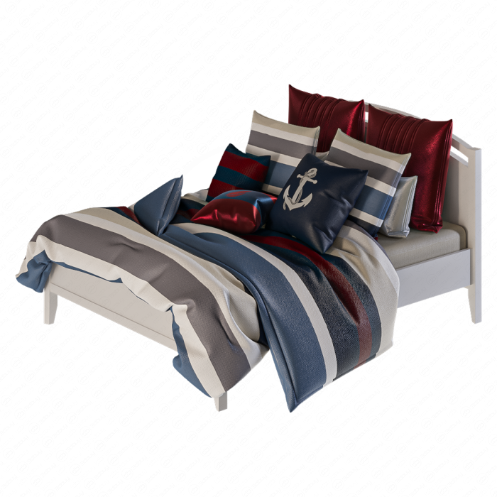 Кровать Катарина от MassiveM с постельным бельем Nautica Bradford