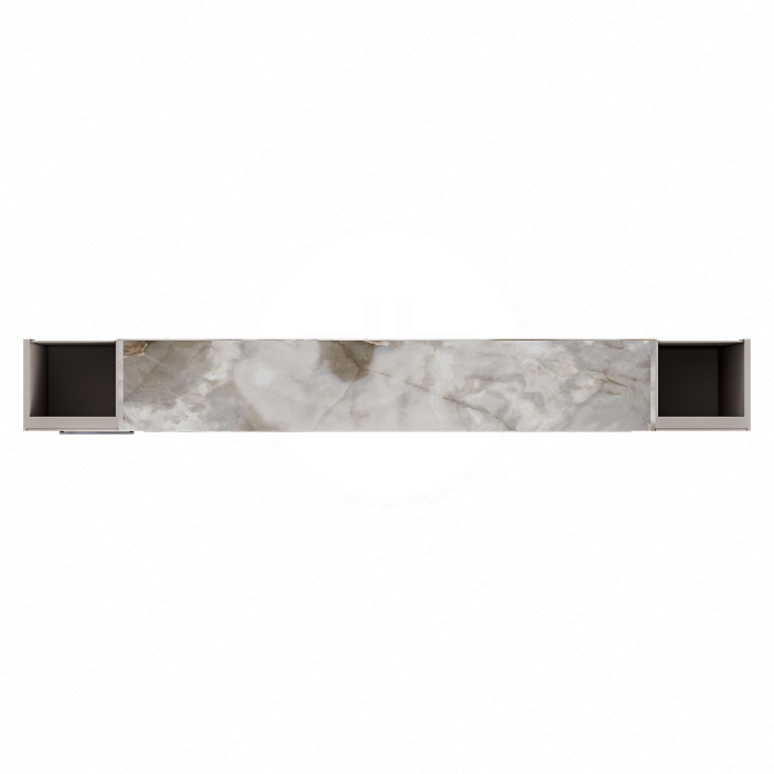 Кухня бежевая с каменным фартуком Кухня бежевая с каменным фартуком