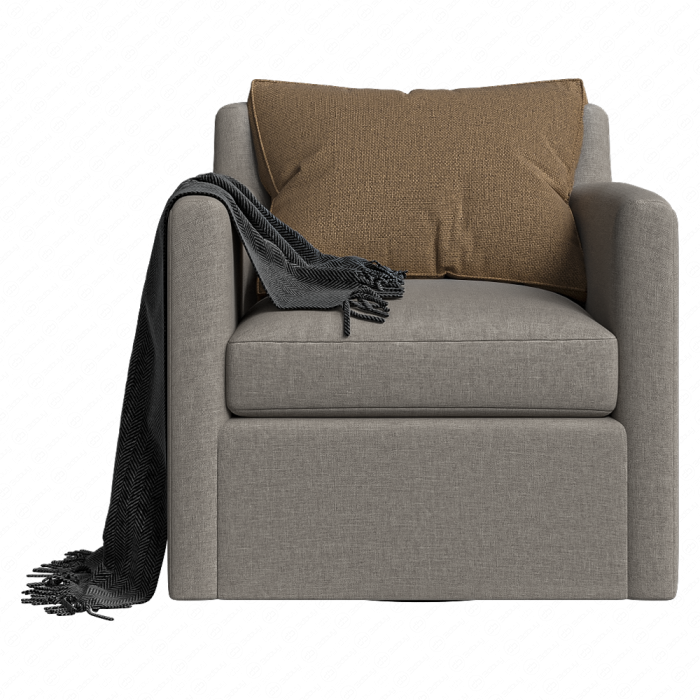 Кресло Oliver Barrelback Track Swivel Arm RH