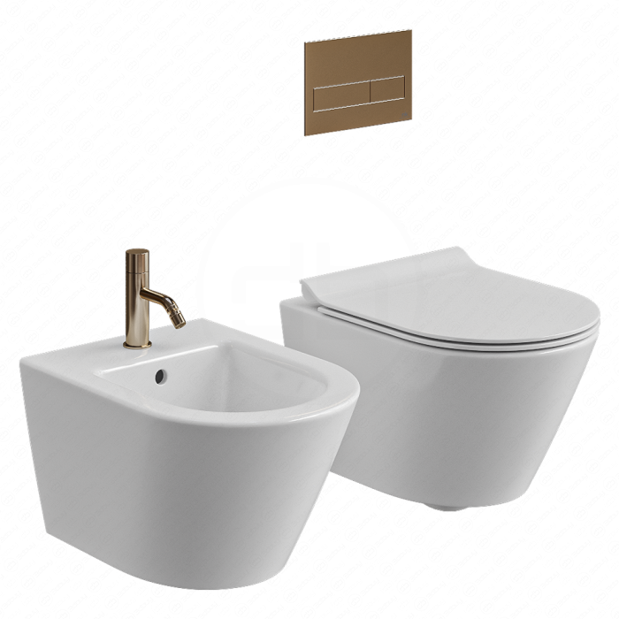 Подвесной унитаз и биде GSI Ceramica Kube X