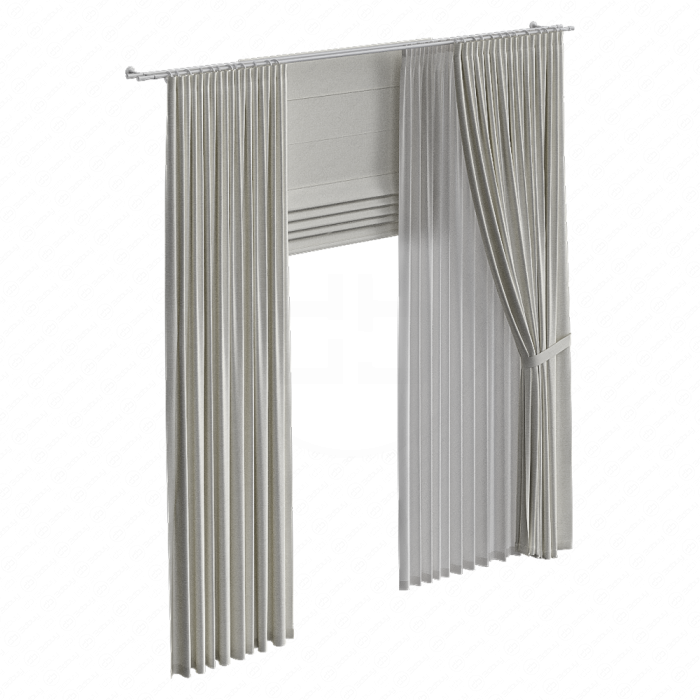 Шторы из плотного льна